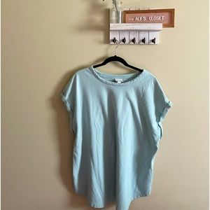 ⭐️B1G1FREE⭐️ Teal rolled sleeve top